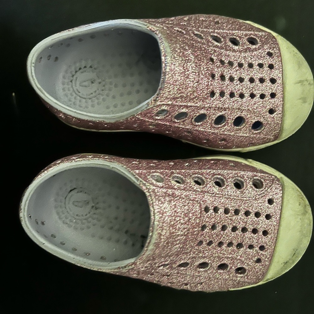 Native Jefferson Purple Bling toddler shoes